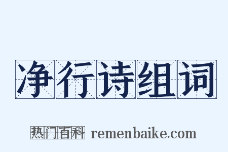 净行诗组词是什么意思的图片